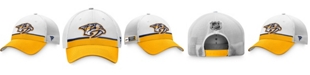 Fanatics Branded Men's White/Gold Nashville Predators 2021 NHL Draft Authentic Pro On Stage Trucker Snapback Hat